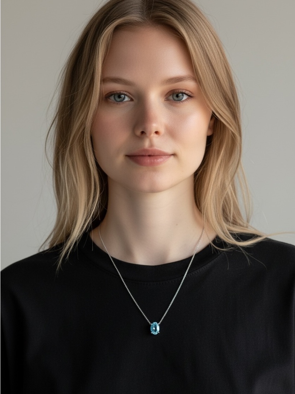 10/1 Effy Blue Topaz Necklace in Sterling Silver